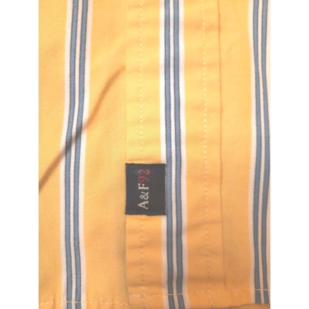 Abercrombie Fitch Muscle Short Sleeve Button Up Size Large Preppy 90's - Picture 5 of 10